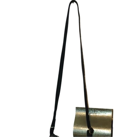 Crossbody Grace Leathers USA Vintage Shoulder Purse Black Adjustable Strap - Picture 6 of 12